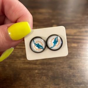 Miami Dolphins Stud Earrings
